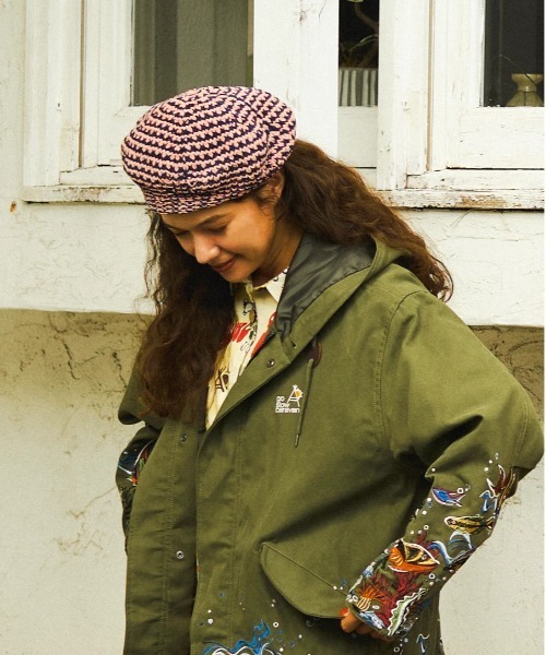 go slow caravan（ゴースローキャラバン）の「モールヤーン ホールガーメントニットベレー（ハンチング/ベレー帽・レディース・ピンク/パープル・FREE）」の12枚目の写真