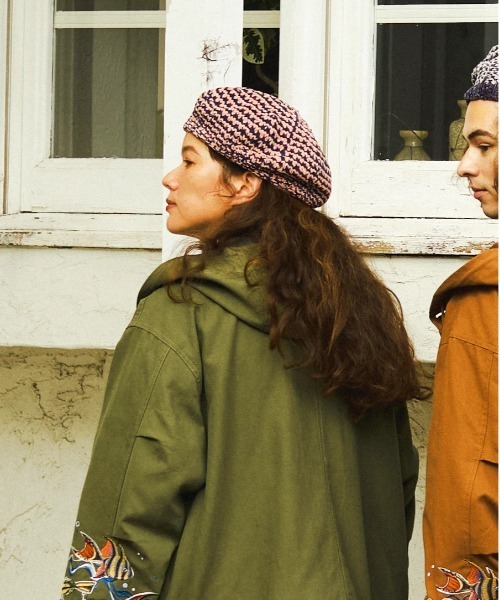 go slow caravan（ゴースローキャラバン）の「モールヤーン ホールガーメントニットベレー（ハンチング/ベレー帽・レディース・ピンク/パープル・FREE）」の13枚目の写真