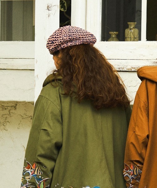 go slow caravan（ゴースローキャラバン）の「モールヤーン ホールガーメントニットベレー（ハンチング/ベレー帽・レディース・ピンク/パープル・FREE）」の14枚目の写真