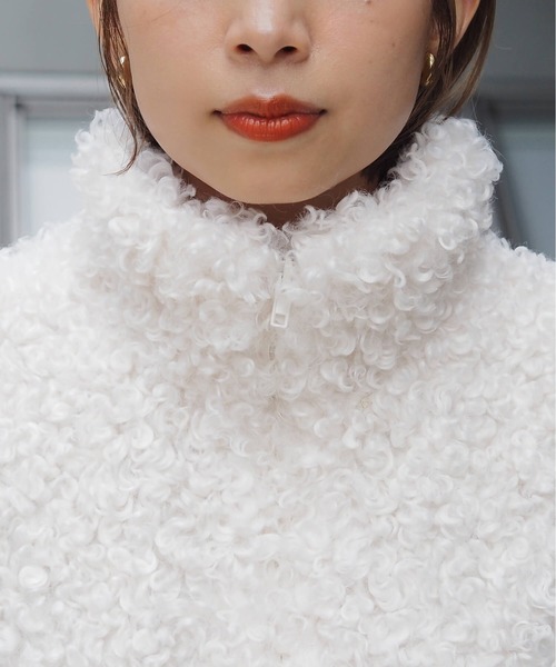 tiptop(ティップトップ)の「【LONG/FREE、丈が選べる2サイズ】プードルファーブルゾン(ブルゾン・レディース・グレー系その他2/ブルー系その他/ホワイト系その他/アイボリー/グレー系その他/グレー/チャコールグレー/ブルー・LONG/FREE)」の17枚目の写真