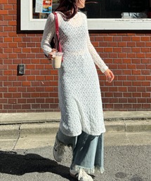 レースワンピース レイヤード