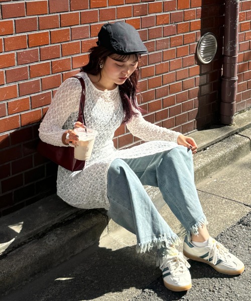 efill（エフィル）の「レースワンピース レイヤード（ワンピース・レディース・ベージュ・FREE）」の12枚目の写真