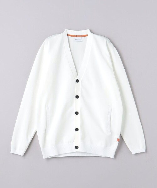 TaylorMade(テーラーメイド)の「【別注】<TaylorMade×UNITED ARROWS> Vネック カーディガン(カーディガン/ボレロ・メンズ・オフホワイト/ブラック・S/L/XL/M/XS)」の1枚目の写真