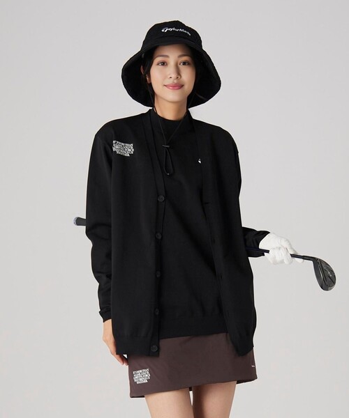 TaylorMade(テーラーメイド)の「【別注】<TaylorMade×UNITED ARROWS> Vネック カーディガン(カーディガン/ボレロ・メンズ・オフホワイト/ブラック・S/L/XL/M/XS)」の2枚目の写真