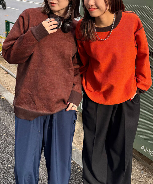 CIAOPANIC(チャオパニック)の「スウェットライクリバーシブルニット(ニット/セーター・レディース・ネイビー/ブラック/オフホワイト/ブラウン・ONE SIZE)」の4枚目の写真