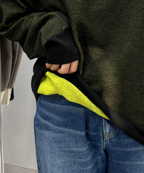 CIAOPANIC(チャオパニック)の「スウェットライクリバーシブルニット(ニット/セーター・レディース・ネイビー/ブラック/オフホワイト/ブラウン・ONE SIZE)」の14枚目の写真