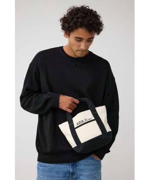 AZUL by moussy(アズールバイマウジー)の「ロゴ刺繍ミニトートバック(トートバッグ・メンズ・ホワイト系その他/グレー/ブラック/カーキ・FREE)」の5枚目の写真