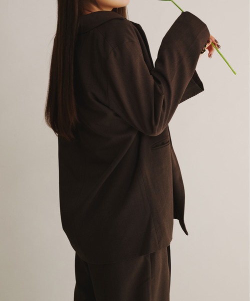 fupel（フぺル）の「Double button tailored jacket / ダブルボタンテーラードジャケット（テーラードジャケット・レディース・アイボリー/ブラウン/ネイビー・FREE）」の7枚目の写真