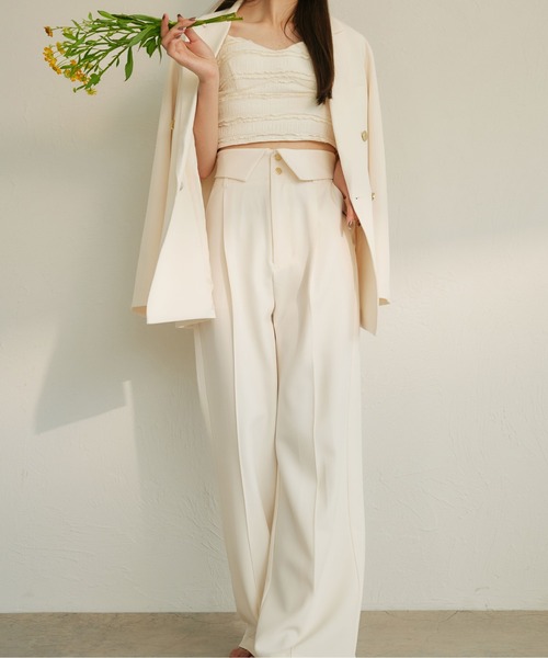 fupel（フぺル）の「Double button tailored jacket / ダブルボタンテーラードジャケット（テーラードジャケット・レディース・アイボリー/ブラウン/ネイビー・FREE）」の22枚目の写真