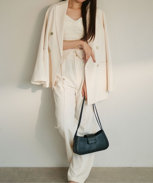 fupel（フぺル）の「Double button tailored jacket / ダブルボタンテーラードジャケット（テーラードジャケット・レディース・アイボリー/ブラウン/ネイビー・FREE）」の20枚目の写真