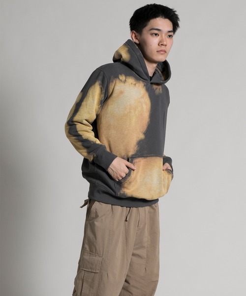 aimoha（アイモハ）の「【aimoha neo】裏起毛 Bleaching Processed Hoodie (AW)（パーカー・メンズ・ダークグレー/ベージュ・1/2/3/4）」の21枚目の写真