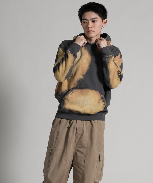 aimoha（アイモハ）の「【aimoha neo】裏起毛 Bleaching Processed Hoodie (AW)（パーカー・メンズ・ダークグレー/ベージュ・1/2/3/4）」の22枚目の写真