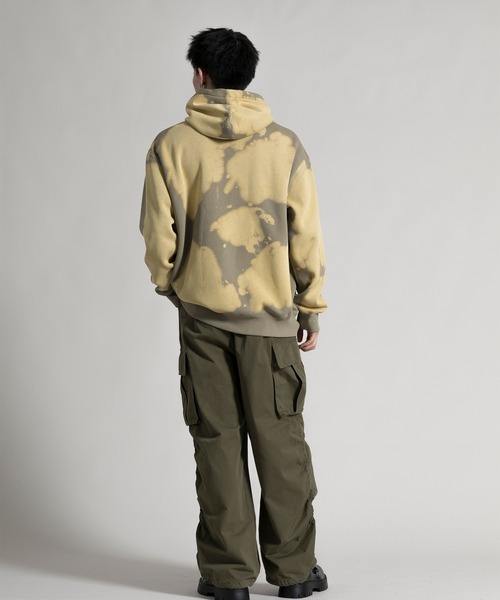aimoha（アイモハ）の「【aimoha neo】裏起毛 Bleaching Processed Hoodie (AW)（パーカー・メンズ・ダークグレー/ベージュ・1/2/3/4）」の15枚目の写真