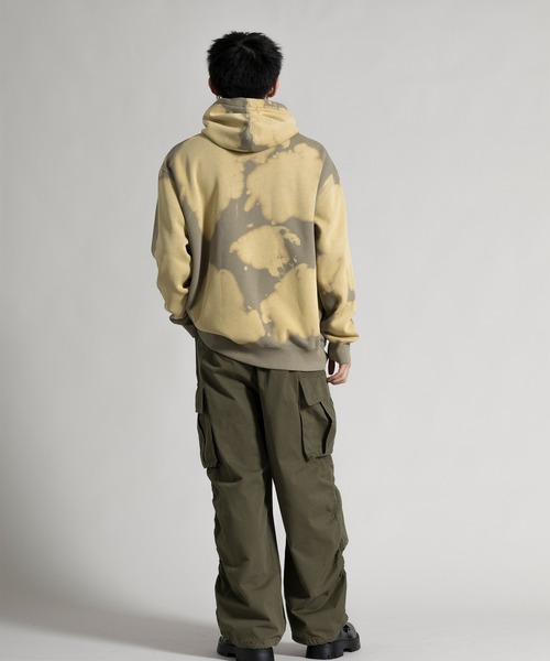 aimoha（アイモハ）の「【aimoha neo】裏起毛 Bleaching Processed Hoodie (AW)（パーカー・メンズ・ダークグレー/ベージュ・1/2/3/4）」の14枚目の写真