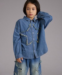 PAIRMANON STREET | 【PAIRMANON STREET】モチーフ クラッシュ デニム 長袖シャツ(シャツ/ブラウス)