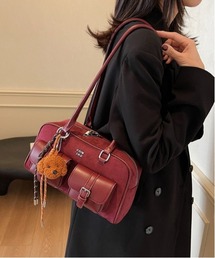 Y2K マルチポケットショルダーバッグ レトロ バックルデザインBAG / 500mlペットボトル収納可能