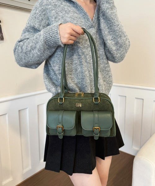 FREE STYLISTS(フリー スタイリスト)の「Y2K マルチポケットショルダーバッグ レトロ バックルデザインBAG / 500mlペットボトル収納可能(ショルダーバッグ・レディース・ブラウン/ブラック/ダークブラウン/ワイン/カーキ・FREE)」の20枚目の写真