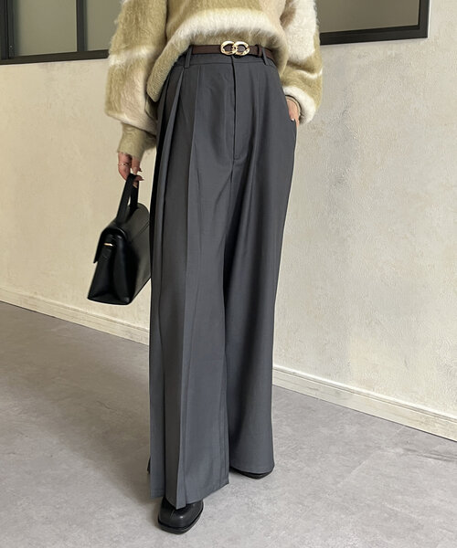 【新品未使用】Ambrosi（アンブロージ）ワンプリーツ ウール スラックス コットンスラックス 51／DRAPERS生地使用 | Ambrosi