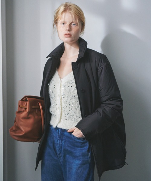 styling/（スタイリング）の「スパンコールラメニット（カーディガン/ボレロ・レディース・アイボリー/ブラック・FREE）」の4枚目の写真