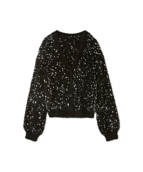 styling/（スタイリング）の「スパンコールラメニット（カーディガン/ボレロ・レディース・アイボリー/ブラック・FREE）」の12枚目の写真