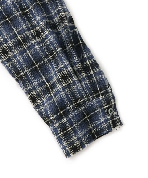 JUNRED（ジュンレッド）の「オンブレチェックシャツ（シャツ/ブラウス・メンズ・ブラック/ベージュ系その他/ブルー系その他4・S/M/L）」の8枚目の写真