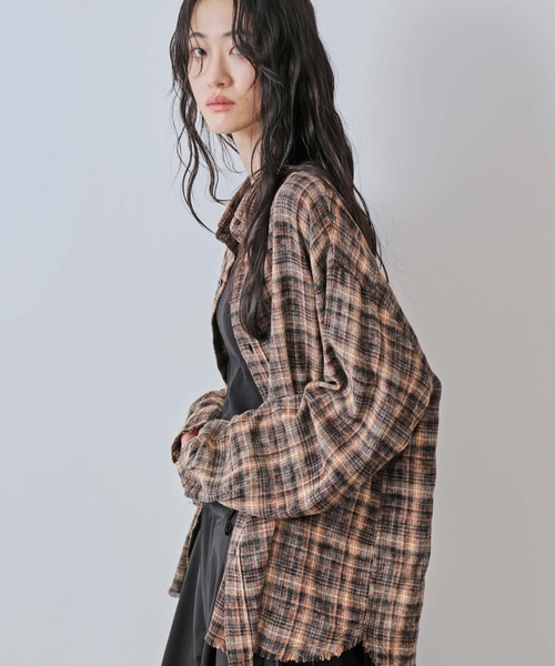 JUNRED（ジュンレッド）の「オンブレチェックシャツ（シャツ/ブラウス・メンズ・ブラック/ベージュ系その他/ブルー系その他4・S/M/L）」の21枚目の写真