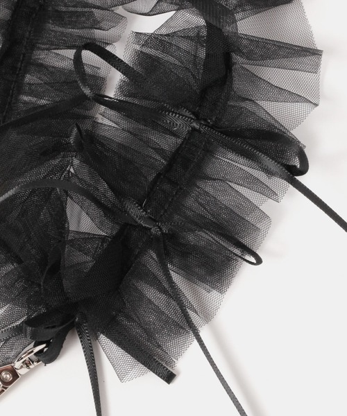 FOREVER 21（フォーエバー トゥエンティーワン）の「チュールリボンショートストラップ（スマホグッズ・レディース・グレー/ブラック・FREE）」の14枚目の写真