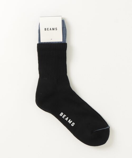 BEAMS（ビームス）の「フェイク レイヤード ソックス（ソックス/靴下・メンズ・ホワイト/ブラック/グレー/ブラウン/オリーブ/ネイビー・ONE SIZE）」の6枚目の写真