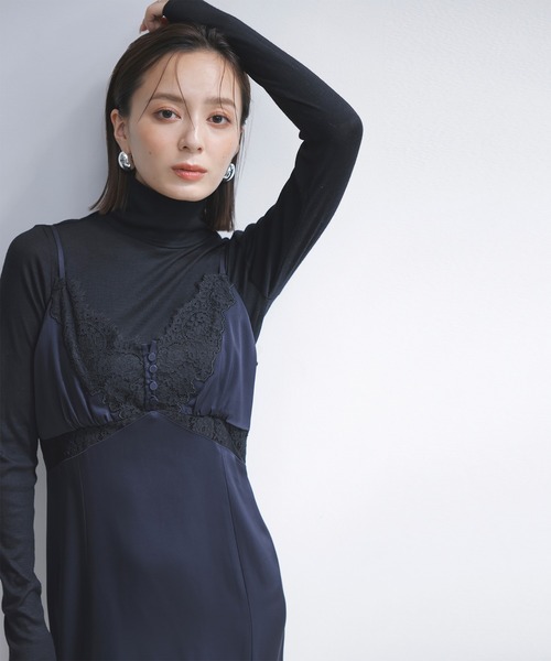 セール】レーストリミングキャミワンピース（ワンピース）｜anuans（ア