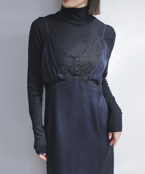 セール】レーストリミングキャミワンピース（ワンピース）｜anuans（ア