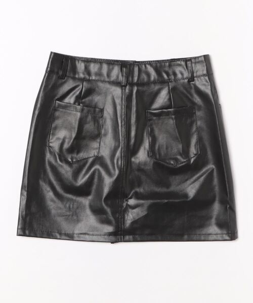 Mayree（メイリー）の「【Mayree】合成皮革  台形 ミニスカート（スカート・レディース・ブラウン/ブラック・SMALL/MEDIUM/LARGE）」の6枚目の写真