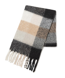 VIS | 【リサイクルポリ】ブロックチェック太フリンジマフラー(ストール/ショール)