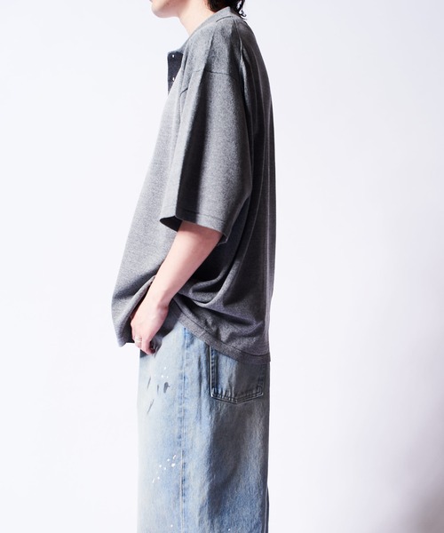 Lui's(ルイス)の「VIS/PO 杢調 ニットポロ(ニット/セーター・メンズ・レッド/ブラック/グレー・S/M)」の14枚目の写真
