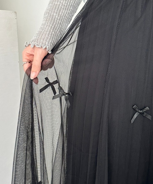 セール】リボンチュールフレアスカート（スカート）｜CLEA（クレア）の