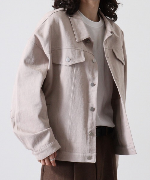 FUNALIVE（ファンアライブ）の「綿ツイルオーバーサイズGジャン（ブルゾン・メンズ・チャコールグレー/カーキ/グレイッシュベージュ/ダークブルー・L/M）」の20枚目の写真