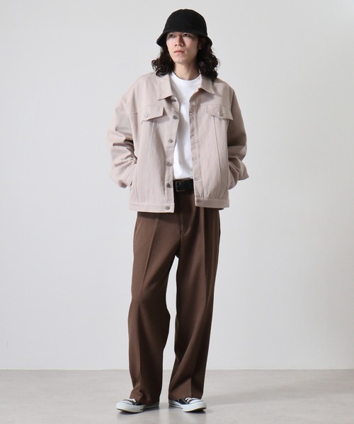 FUNALIVE（ファンアライブ）の「綿ツイルオーバーサイズGジャン（ブルゾン・メンズ・チャコールグレー/カーキ/グレイッシュベージュ/ダークブルー・L/M）」の21枚目の写真