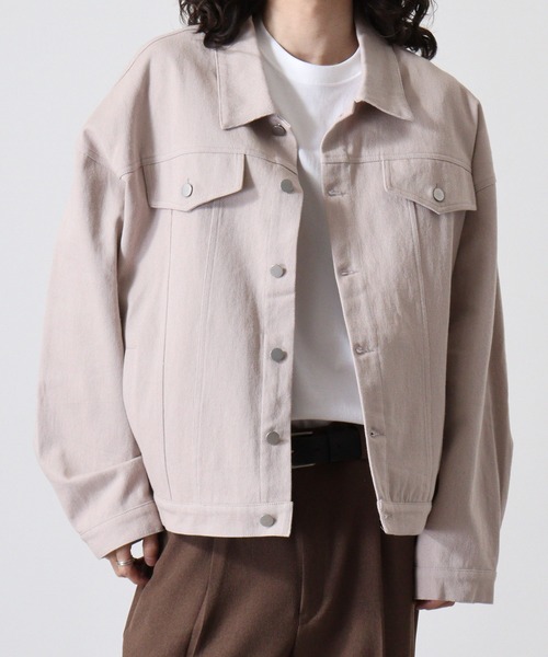 FUNALIVE（ファンアライブ）の「綿ツイルオーバーサイズGジャン（ブルゾン・メンズ・チャコールグレー/カーキ/グレイッシュベージュ/ダークブルー・L/M）」の18枚目の写真