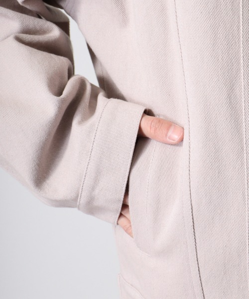 FUNALIVE（ファンアライブ）の「綿ツイルオーバーサイズGジャン（ブルゾン・メンズ・チャコールグレー/カーキ/グレイッシュベージュ/ダークブルー・L/M）」の5枚目の写真