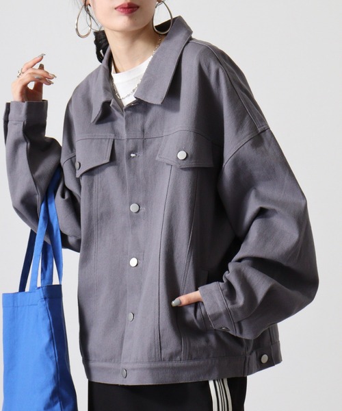 FUNALIVE（ファンアライブ）の「綿ツイルオーバーサイズGジャン（ブルゾン・メンズ・チャコールグレー/カーキ/グレイッシュベージュ/ダークブルー・L/M）」の10枚目の写真