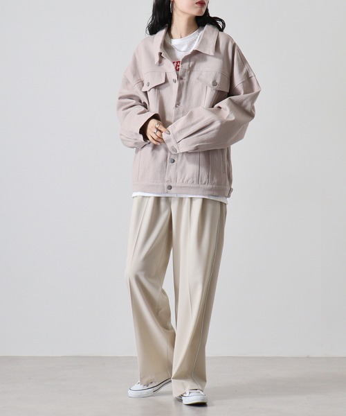 FUNALIVE（ファンアライブ）の「綿ツイルオーバーサイズGジャン（ブルゾン・メンズ・チャコールグレー/カーキ/グレイッシュベージュ/ダークブルー・L/M）」の17枚目の写真