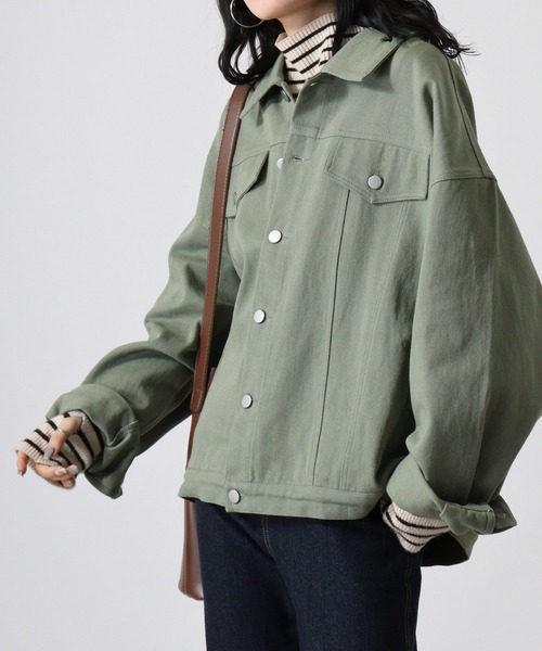 FUNALIVE（ファンアライブ）の「綿ツイルオーバーサイズGジャン（ブルゾン・メンズ・チャコールグレー/カーキ/グレイッシュベージュ/ダークブルー・L/M）」の22枚目の写真