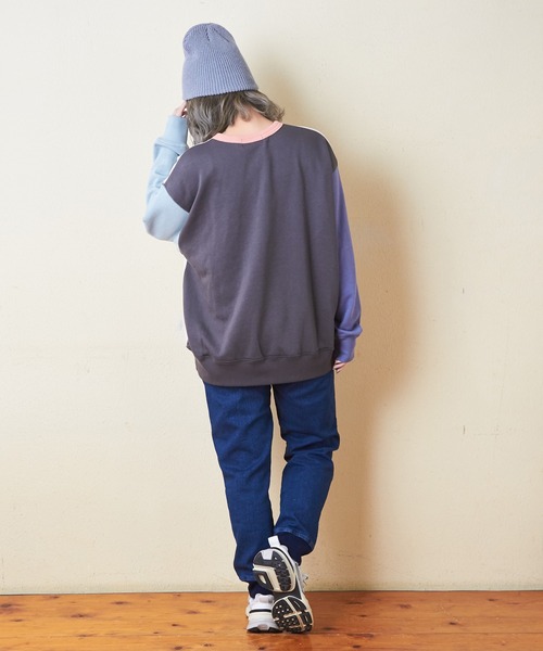 CUBE SUGAR(キューブシュガー)の「ストレッチデニム裏起毛ジョガーパンツ(デニムパンツ・レディース・ブラック/インディゴブルー/マルチ/ワンウォッシュ・S/M)」の15枚目の写真