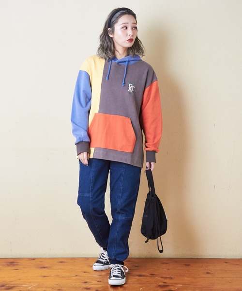 CUBE SUGAR(キューブシュガー)の「ストレッチデニム裏起毛ジョガーパンツ(デニムパンツ・レディース・ブラック/インディゴブルー/マルチ/ワンウォッシュ・S/M)」の11枚目の写真