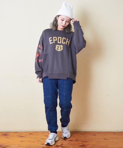 CUBE SUGAR(キューブシュガー)の「ストレッチデニム裏起毛ジョガーパンツ(デニムパンツ・レディース・ブラック/インディゴブルー/マルチ/ワンウォッシュ・S/M)」の9枚目の写真