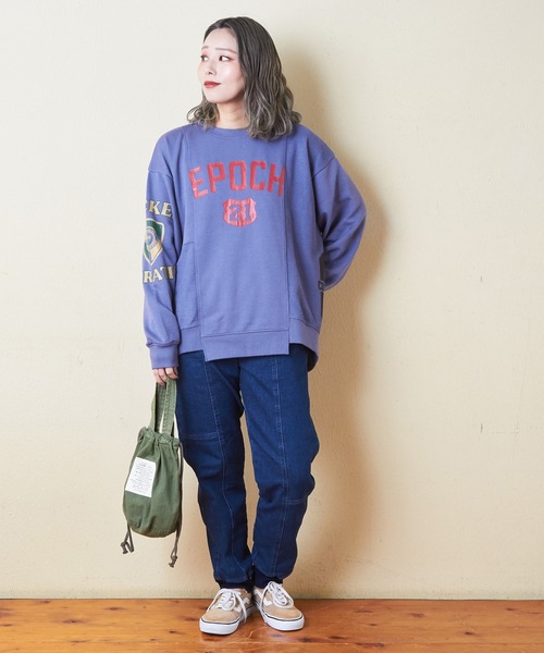 CUBE SUGAR(キューブシュガー)の「ストレッチデニム裏起毛ジョガーパンツ(デニムパンツ・レディース・ブラック/インディゴブルー/マルチ/ワンウォッシュ・S/M)」の10枚目の写真