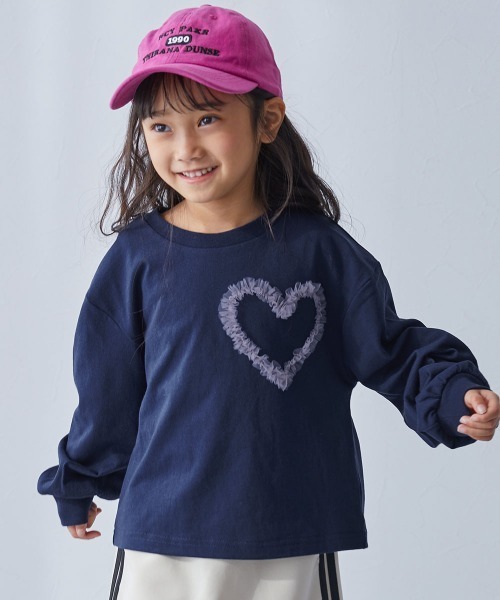 devirock（デビロック）の「えらべるチュールモチーフ 長袖Tシャツ（Tシャツ/カットソー・キッズ・ブラック/ライラック/ピンク系/オフホワイト/ネイビー/グリーン系/ホワイト系/ブルー系/ホワイト系2/ピンク系2/グレー系/パープル系/ブラック系/杢グレー/ブルー系2/イエロー系/ブラック系2・100cm/110cm/120cm/130cm/140cm/150cm/160cm）」の10枚目の写真