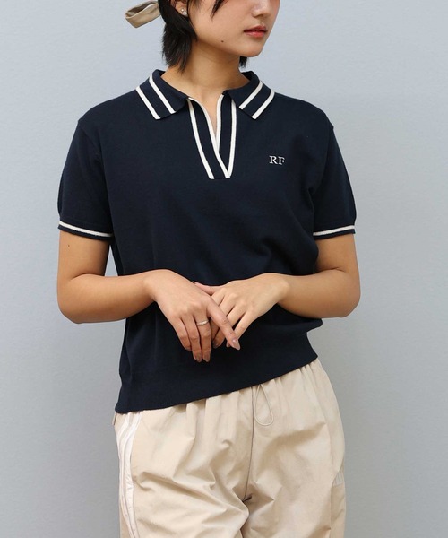 RIKKA FEMME трикотажный поло‑топ RF25SS18