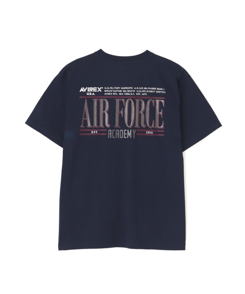AVIREX(アヴィレックス)の「MIL. ACADEMY T-SHIRT "1954" / ミリタリーアカデミー 半袖Tシャツ / AVIREX / アヴィレックス(Tシャツ/カットソー・メンズ・チャコール/ネイビー/ホワイト・MEDIUM/LARGE/X-LARGE/XX-LARGE)」の3枚目の写真