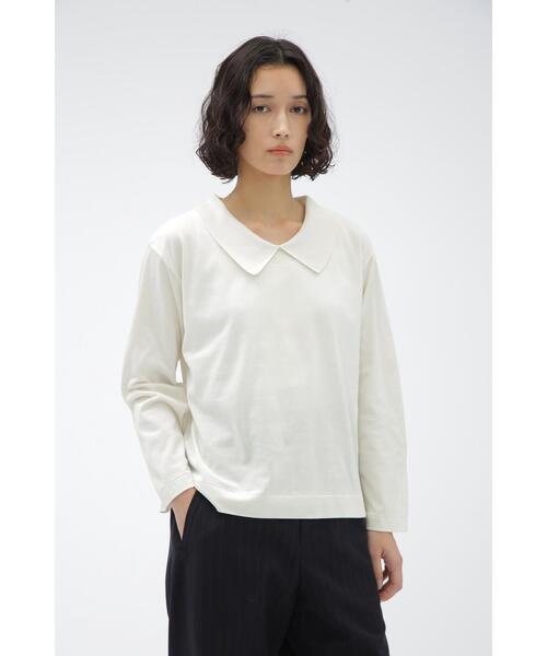 MARGARET HOWELL（マーガレットハウエル）の「DENCE COTTON JERSEY（Tシャツ/カットソー・レディース・ブラック/ホワイト系その他3・2）」の2枚目の写真