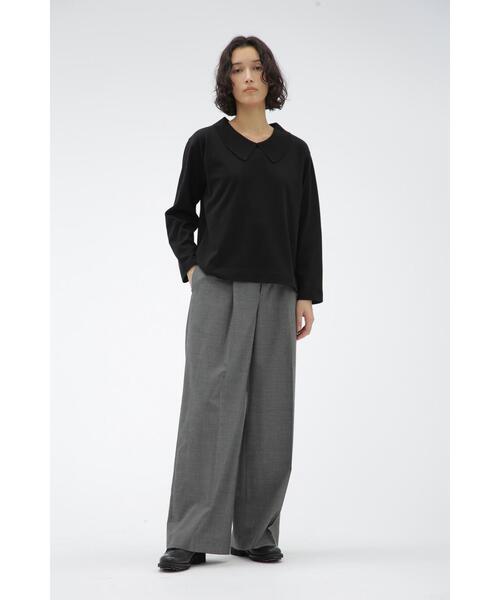 MARGARET HOWELL（マーガレットハウエル）の「DENCE COTTON JERSEY（Tシャツ/カットソー・レディース・ブラック/ホワイト系その他3・2）」の3枚目の写真